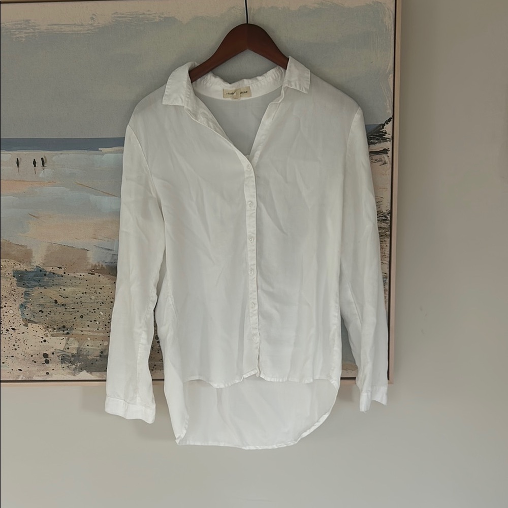 White Button-Up Blouse